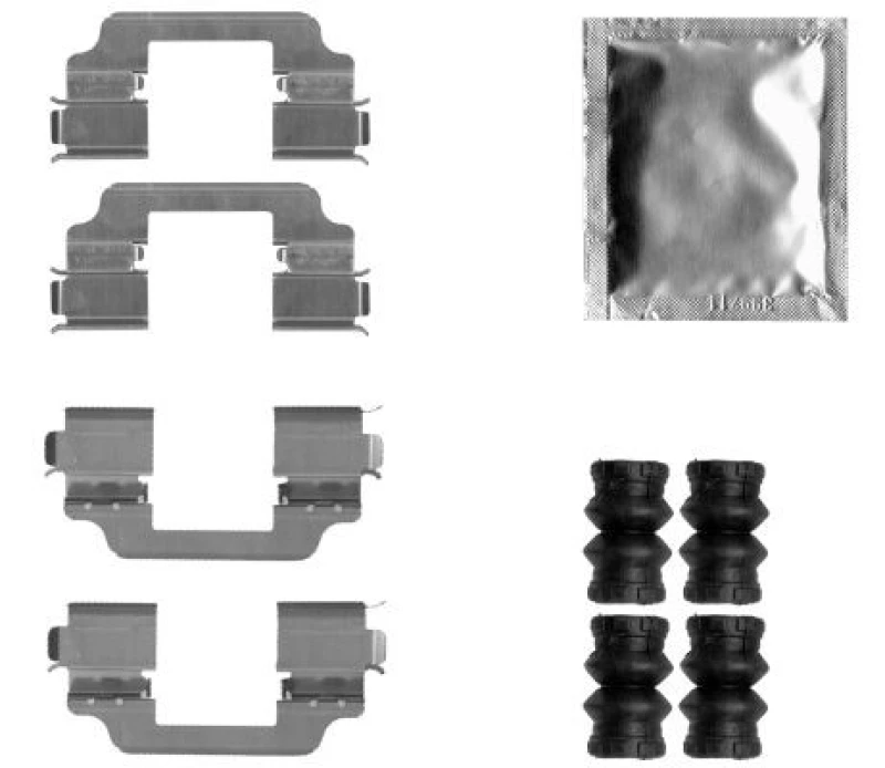 Image of Brake pad fitting kit TEXTAR 82545300
