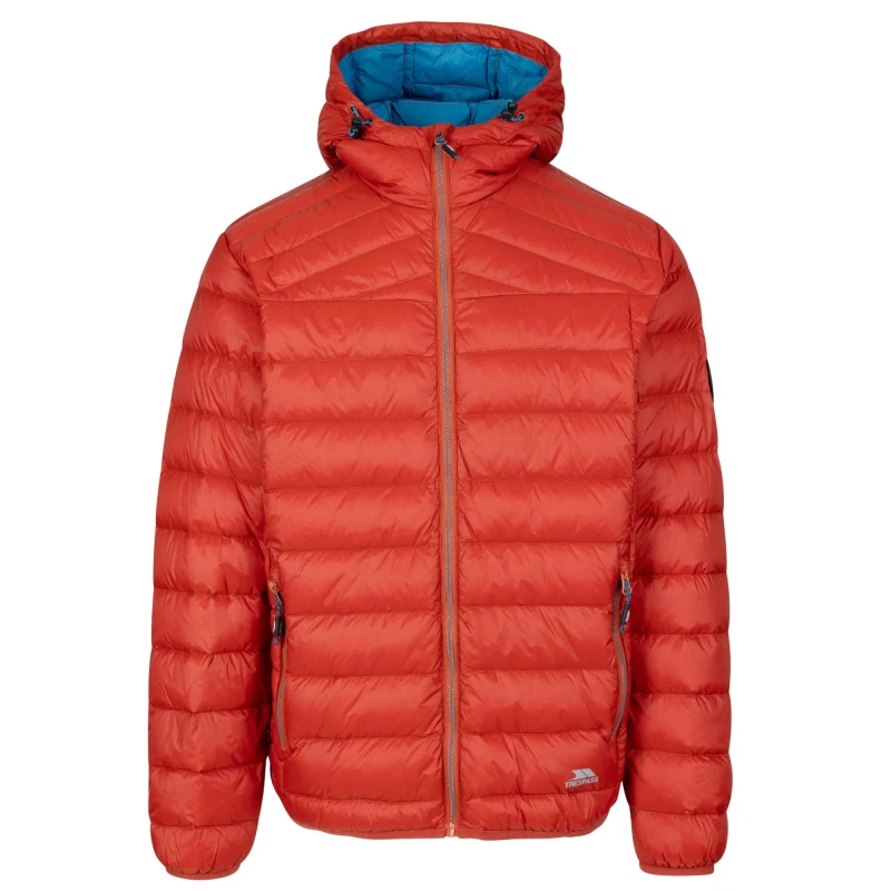 Image of Trespass Trespass Men Whitman II Down Jacket in Coral Size: Medium Coral M Male 5063425374038