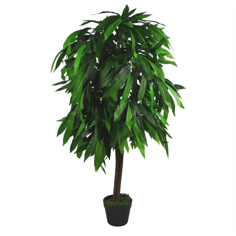Image of Leaf Design 120cm (4ft) Tall Large Artificial Mango Tree Plant