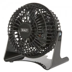 image of Sealey 4" Mini Desk Fan - Black