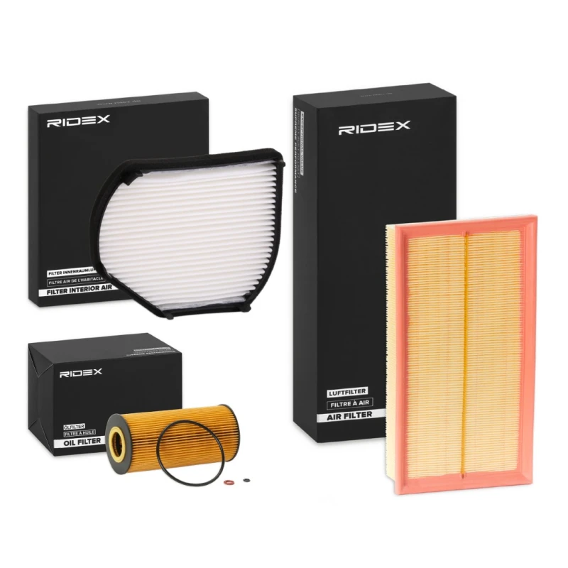 Image of RIDEX 4055F19965 Filter Set with gaskets/seals Filter Set (4055)
