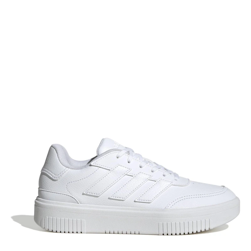 Image of adidas Courtblock Trainers Triple White female 7 (40.7)