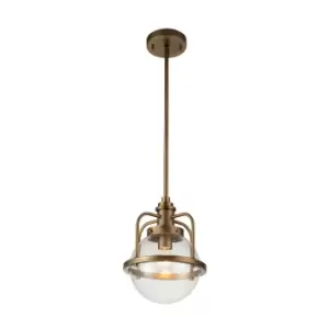 Image of Kichler Triocent Globe Pendant Ceiling Light Natural Brass, IP44