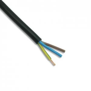 image of Zexum 0.5mm 3 Core PVC Flex Cable Black Round 2183Y - 1 Meter