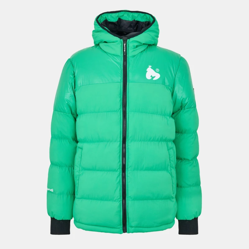 Image of Money Mens Intercity Water & Wind Resistant Quilted Medium Puffer Jacket Green male Small