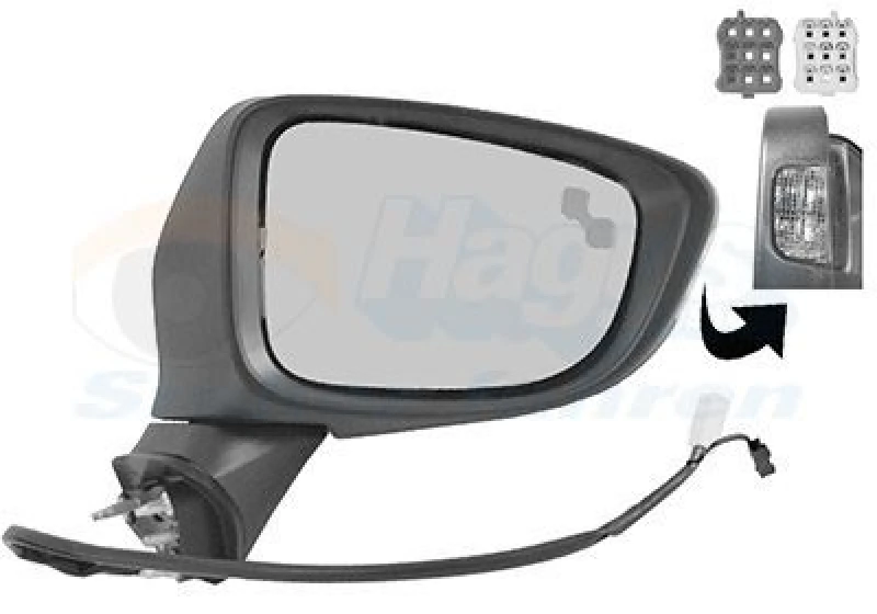 Image of VAN WEZEL Wing mirror VAN WEZEL 2766828