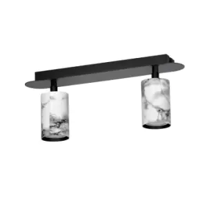 Image of Emibig Tent Black Twin Ceiling Spotlight 2x GU10