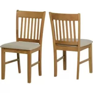 Image of Oxford 2 Chairs Oak Mink Microsuede priced per pair