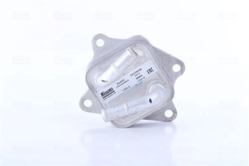 Image of NISSENS 91442 Oil Cooler without gaskets/seals, without filter Aluminium Oil Cooler,engine oil (469)