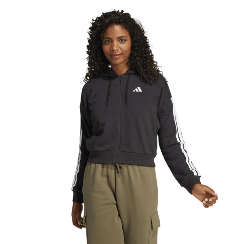 Image of Adidas Terry Women Hoodies - Black - Size L - Cotton Jersey