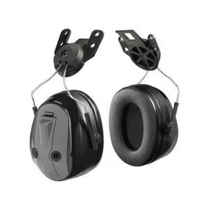 image of 3M PELTOR Optime MT155H530P3E Push To Listen Helmet Mounted Ear Defender Headset SNR29 Black