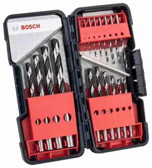 Image of Bosch Accessories 2608577350 HSS Metal twist drill bit set 18 Piece DIN 338 Cylinder shank 1 Set