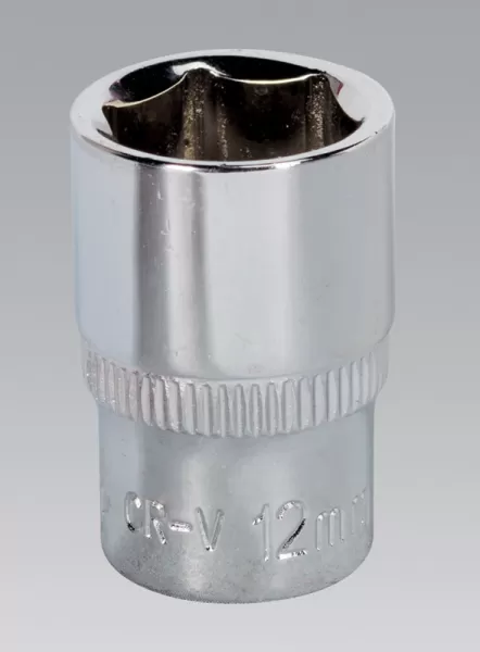 Image of Genuine SEALEY SP1412 WallDrive® Socket 12mm 1/4Sq Drive Fully Polished