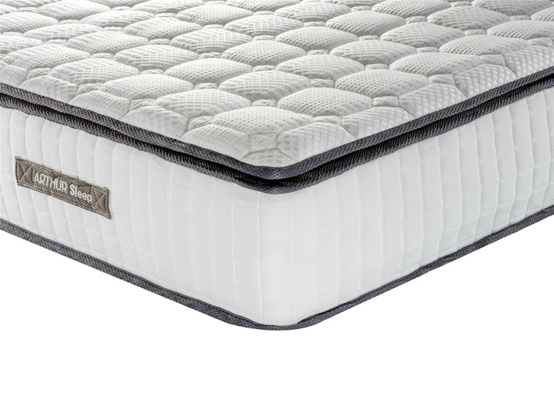 Image of Arthur Sleep Spare Arthur 800 Pocket Spring Memory Foam Mattress in White Size: Super King White Unisex Super King
