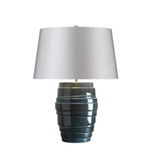 Image of Neptune 1 Light Table Lamp Blue Glaze, E27
