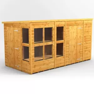 Image of 12X6 Power Pent Potting Shed Combi Including 6ft Side Store