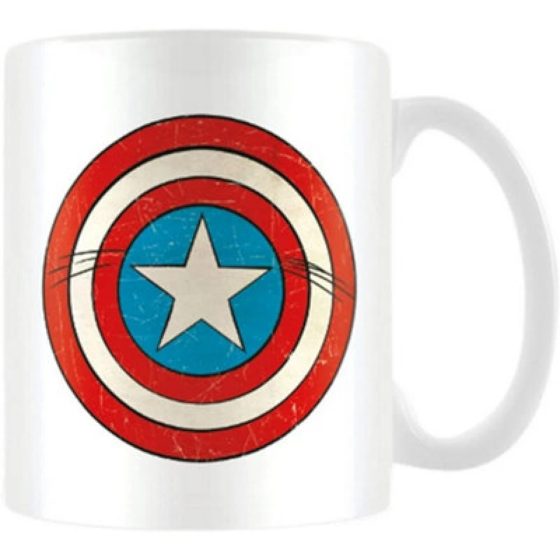 Image of Marvel Shield Captain America Mug Off White unisex