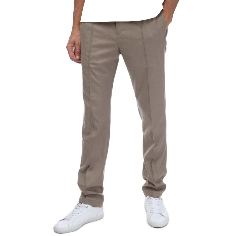 Image of Ted Baker Giggs Slim Fit Drawcord Trousers - Beige Beige 36 inch