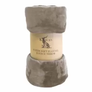 Image of Crossland Grove Rolled Flannel Fleece Taupe 1400x1800mm