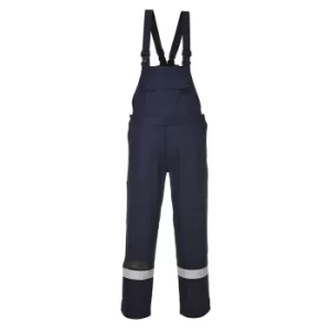 image of Biz Flame Plus Mens Flame Resistant Bib and Brace Navy 3XL