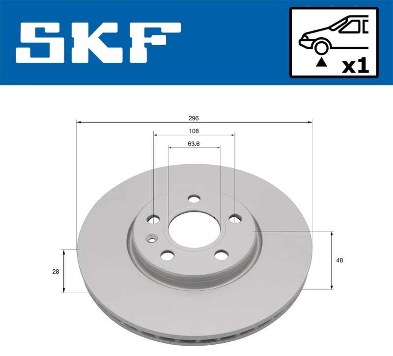 Image of SKF Brake disc SKF VKBD 81400 V1