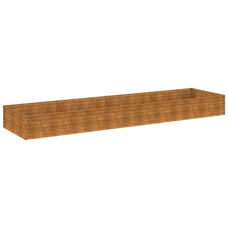 Image of vidaXL Garden Raised Bed 387x100x36cm Corten Steel, Brown 151996