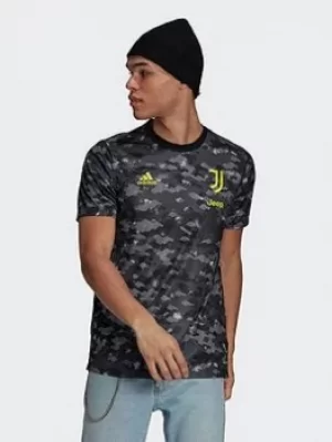 Image of adidas Juventus Pre-match Jersey, Grey/Black Size M Men