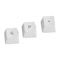 image of Glorious GPBT Keycaps - 115 PBT keycaps, ISO, UK layout, Arctic White