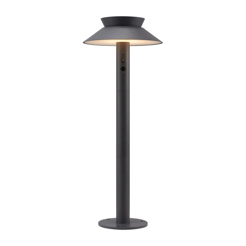 Image of Nordlux Justina Outdoor Metal Garden Post Black,battery Led