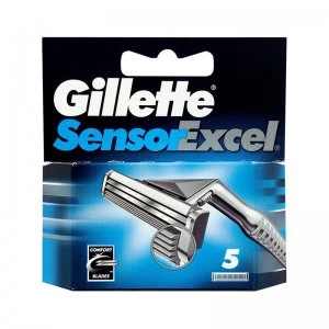 Image of Gillette Sensor Excel Razor Blades Pack Of 5