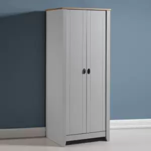 Image of Seconique Ludlow Wardrobe in Grey and Oak