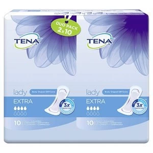 image of TENA Lady Extra Towels Duo Pack 2 x 10