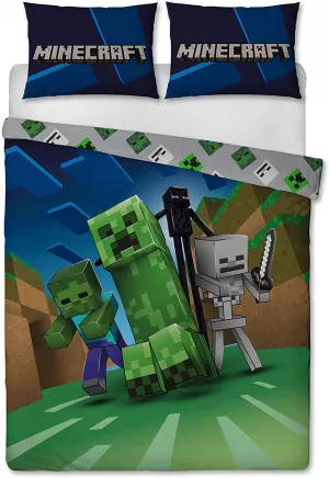 Image of Minecraft Creeps Double Duvet Cover