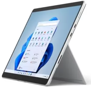 image of Microsoft Surface Pro 8, Intel Core i5 1145G7, 8GB RAM, 512GB SSD, 13" Touch Screen (2880x1920), Intel Iris Xe, Windows 10 Pro, Platinum - no Keyb