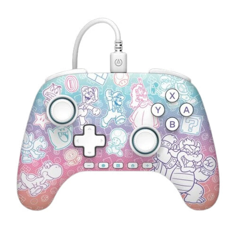Image of PowerA Advantage Wired Controller for Nintendo Switch 2.0 - Mushroom Kingdom 617885153310
