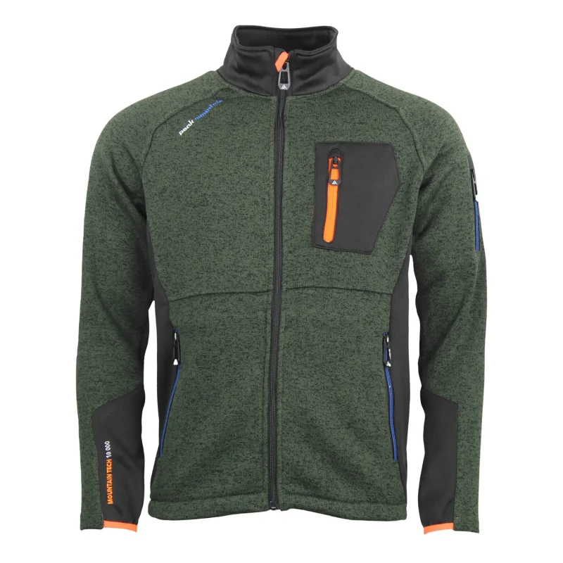 Image of Two-tone fleece jacket Peak Mountain Club Vert Male XL