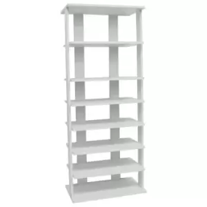 image of Techstyle Stacked 7 Tier Free Standing Storage Shelf White