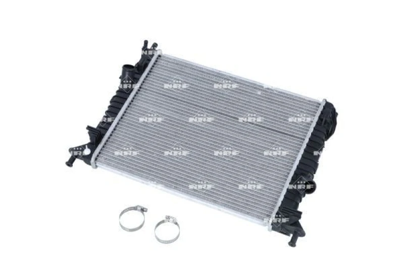 Image of NRF 53028 Engine radiator EASY FIT Brazed cooling fins, Aluminium, with mounting parts Aluminium Radiator,engine cooling (470)