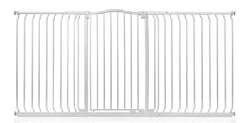 Image of Safetots Extra Tall Curved Top Safety Gate, 188Cm - 197Cm, Matt White, Extra Tall 100Cm In Height, Pressure Fit Stair Gate