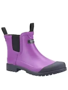 Image of Cotswold Blenheim Chelsea Wellington Boots - Purple, Purple, Size 4, Women