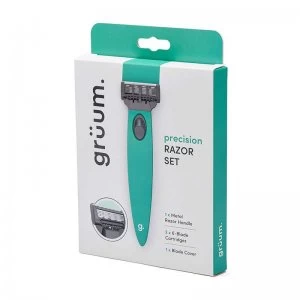 image of gruum Aqua Green Precision Razor Set