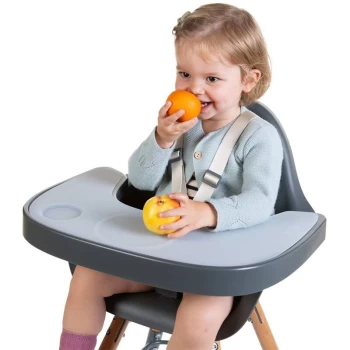 image of Childhome - Silicone Feeding Tray with Cover Evolu Anthracite - Multicolour