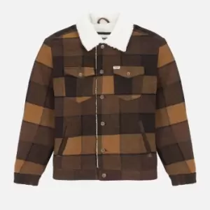 Image of Wrangler Mens Wool Trucker Jacket - Yellow Check - L