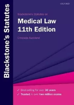 Image of Blackstone's Statutes on Medical Law by Cressida Auckland