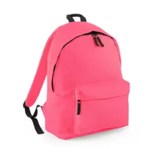 image of Bagbase Original Plain Backpack (one Size, Fluorescent Pink)