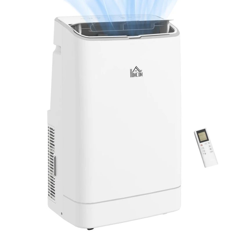 Image of HOMCOM 14,000 Btu Portable Air Conditioner, Smart Home WiFi Compatible, 4-in-1 Dehumidifier Cooler Fan, White 823-049V70WT