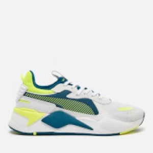 Image of Puma Mens Rs-X Hard Drive Trainers - Puma White/Fizzy Yellow/Digi/Blue - UK 10
