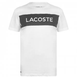 Lacoste Rubber Logo T Shirt - White 522