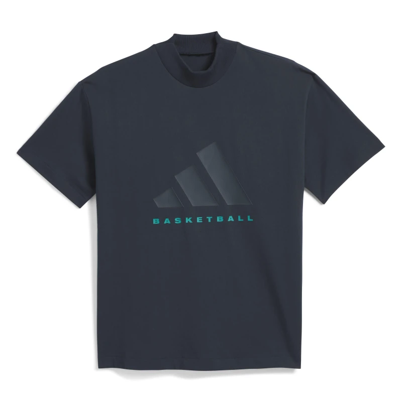 Image of adidas Mens Cotton Short Sleeve Performance T-Shirt Aurora Ink male S