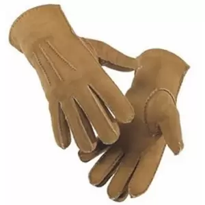 image of Eastern Counties Leather Womens/Ladies 3 Point Stitch Detail Sheepskin Gloves (L) (Camel)